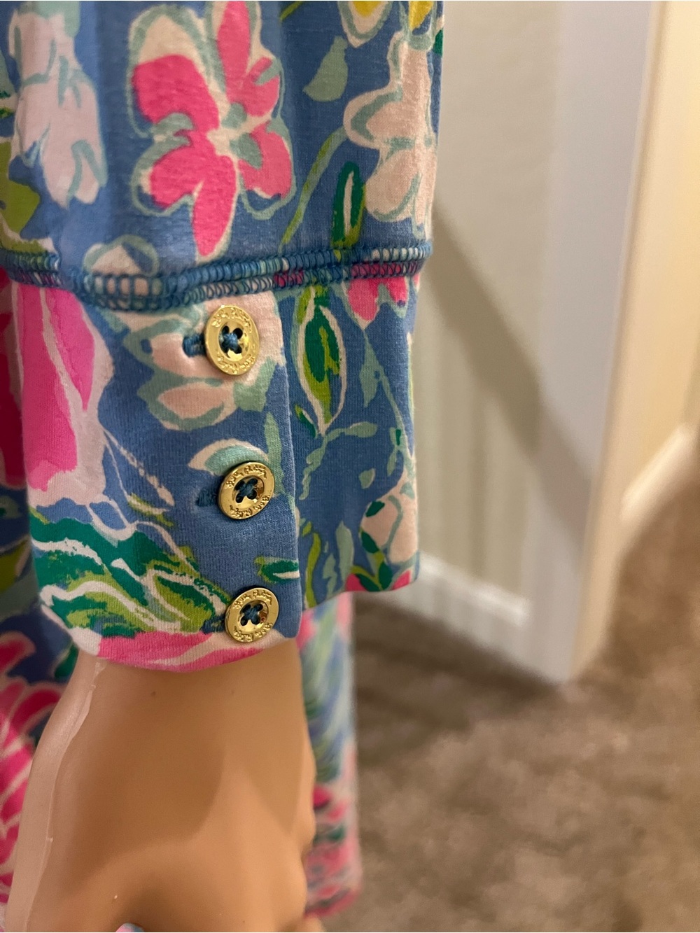 Rare Lilly Pulitzer XXL Blue and Pink with Multicolor Dress New condition - Picture 4 of 7
